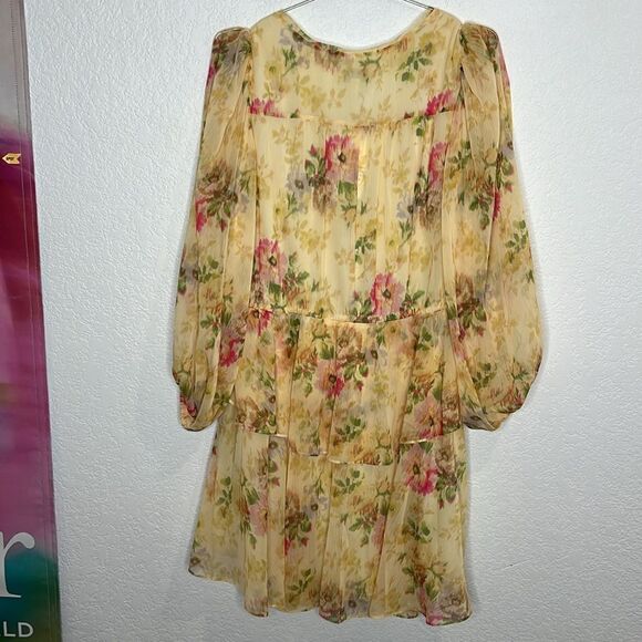 NWT Ted Baker Tamziiy V Neck Tie Front Mini Dress Ted Size 4/ US 12 - Picture 7 of 14